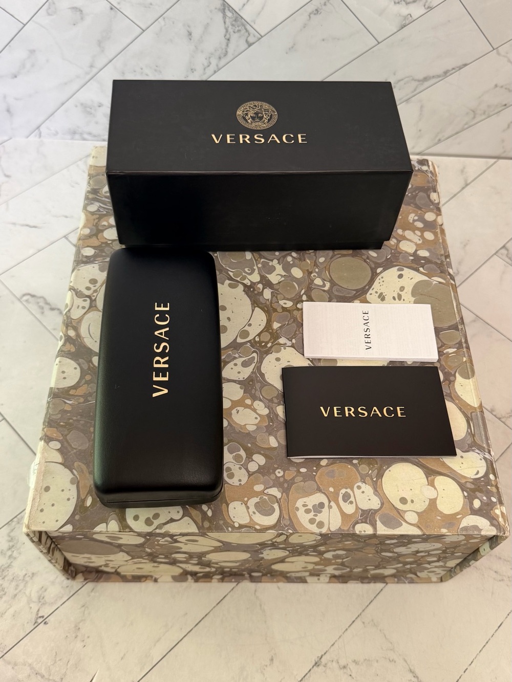 Versace Black Women's Cat-Eye Sunglasses - Picture 5 of 12